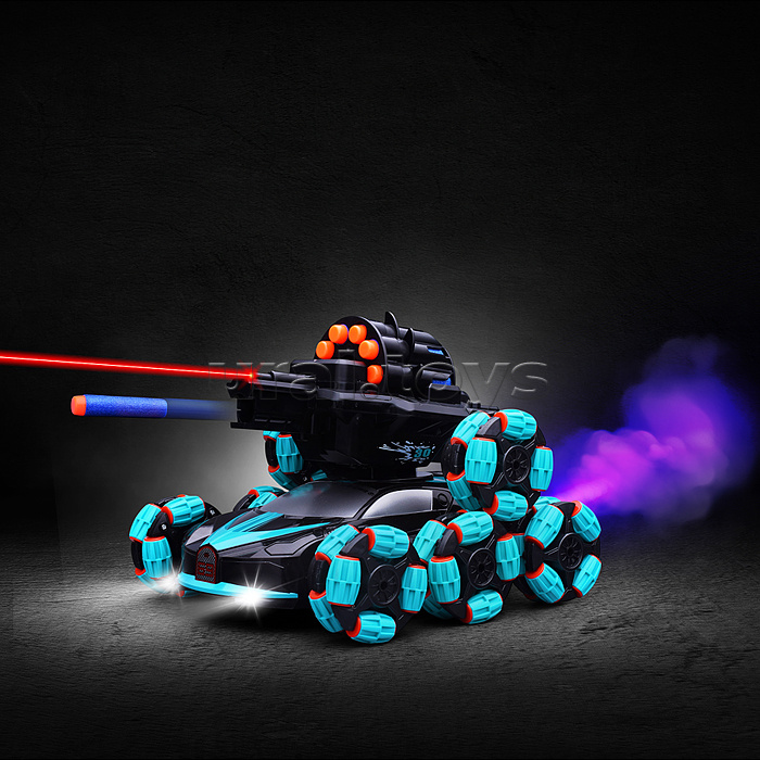 Машина "Яркие гонки с пушкой" р/у, 27MHz, в коробке