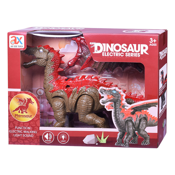 Динозавр "Птерозавр" (работает от батареек, световые и звуковые эффекты) в коробке