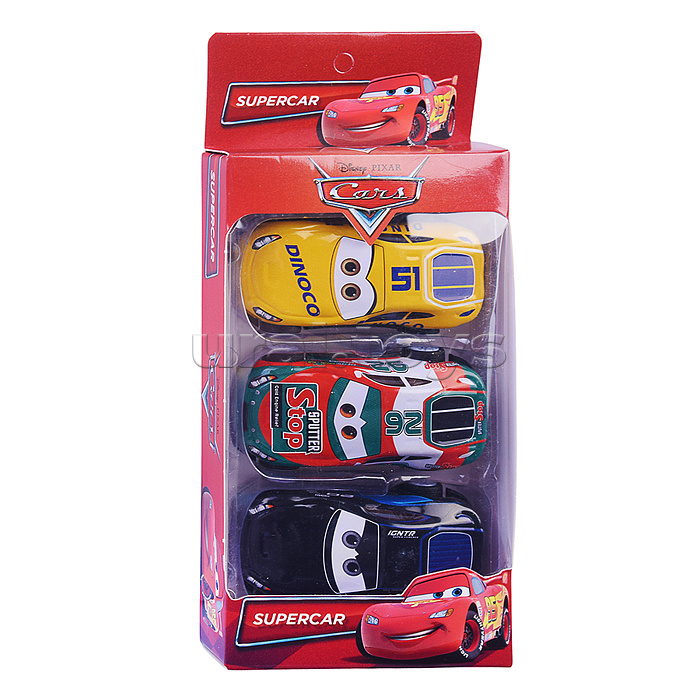 Набор машин Тачки металл Road Racing 7 см, 3 шт, в ассорт, инерц., в коробке Набор машин Тачки металл Road Racing 7 см, 3 шт, в ассорт, инерц., в коробке
