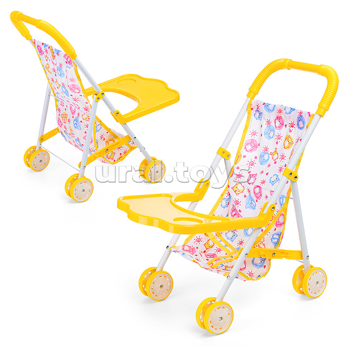 Коляска для кукол (металлическая, складная, прогулочная, цвет в ассортименте)