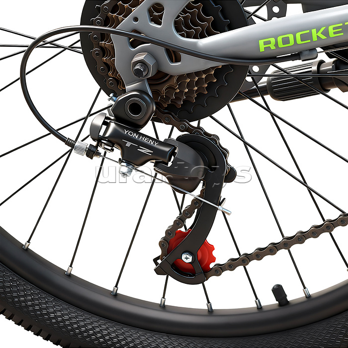 Велосипед 24" Rocket MP-400, цвет серый/зеленый, размер 13"