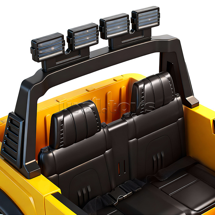 Электромобиль "Мощность скорости" на аккумуляторе, с р/у управлением, в коробке (желтый)