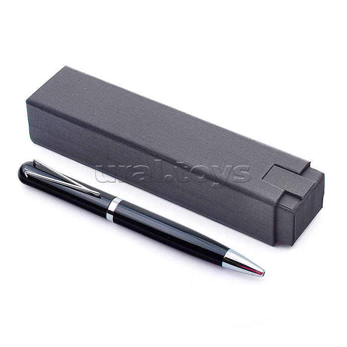 Ручка шариковая с поворотным механизмом PAULINE B, синяя, пулевидный пиш.узел 0,7 мм, корпус металлический, сменный стержень 99 мм типа Parker,  подарочная упаковка