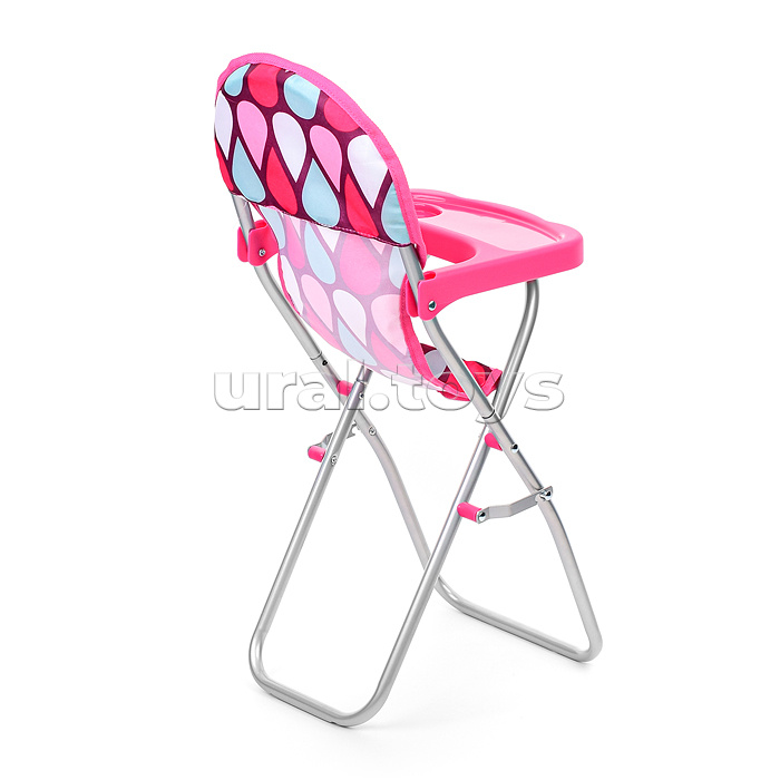 Набор аксессуаров для кукол (стульчик для кормления, коляска, шезлонг, люлька для переноски), цвет розовая капля