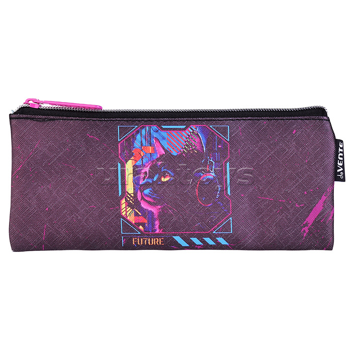 Пенал "Label. Cyber Cat" 21,5x9x1 см, плоский для 35 предметов, на молнии, искусственная кожа до -40C с антивандальной фактурой, с подкладом Пенал "Label. Cyber Cat" 21,5x9x1 см, плоский для 35 предметов, на молнии, искусственная кожа до -40C с антивандальной фактурой, с подкладом