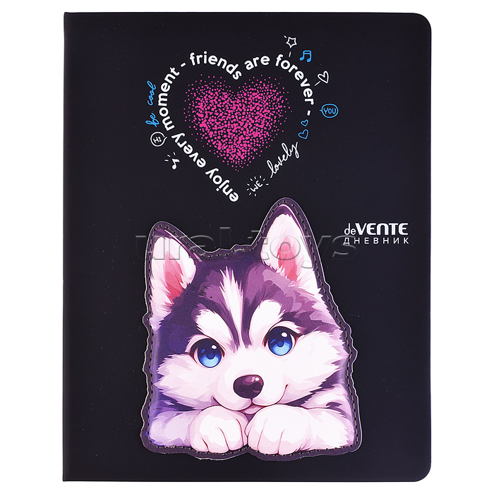 Дневник 1-11 кл. "Cute Husky" 48 листов, белая бумага 80 г/м², печать в 1 краску, твердая обложка Дневник 1-11 кл. "Cute Husky" 48 листов, белая бумага 80 г/м², печать в 1 краску, твердая обложка