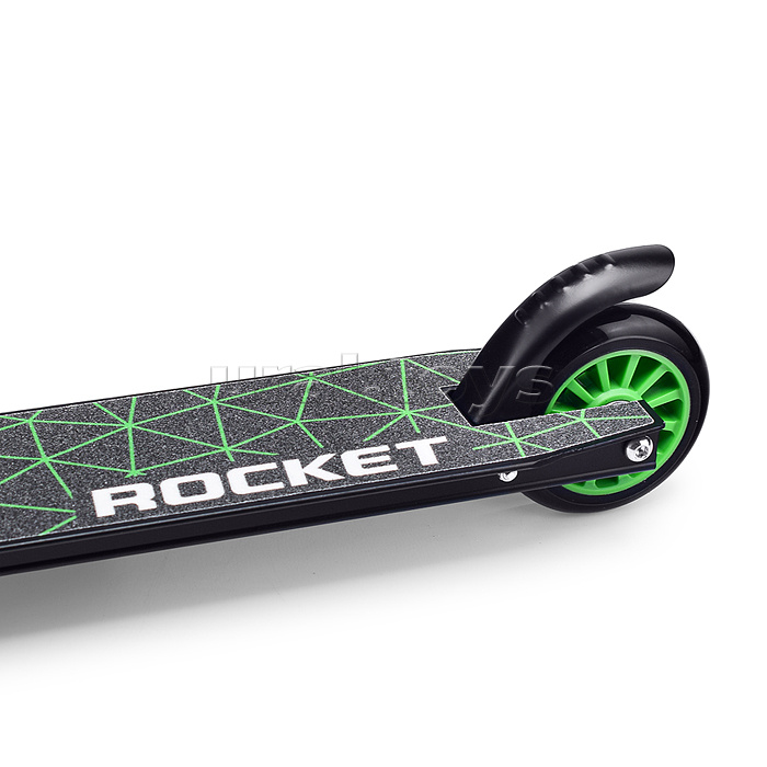 Самокат-снегокат трюковой в коробке (зелёный)