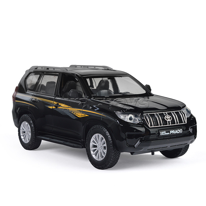 Машина металл Toyota Land Cruiser Prado, 20 см, (свет-звук, двери, капот) в коробке