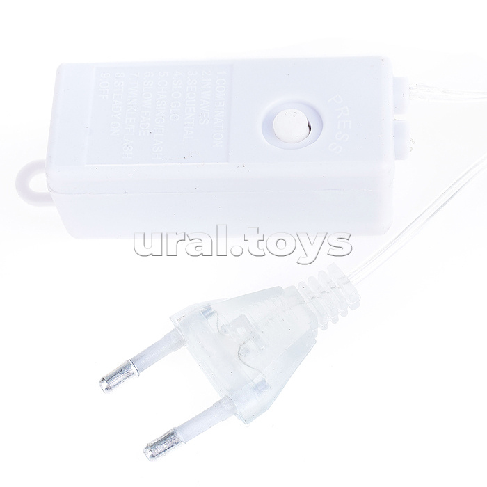 Электрогирлянда светодиодная Роса, 10 м, 100 ламп, зеленый в пакете