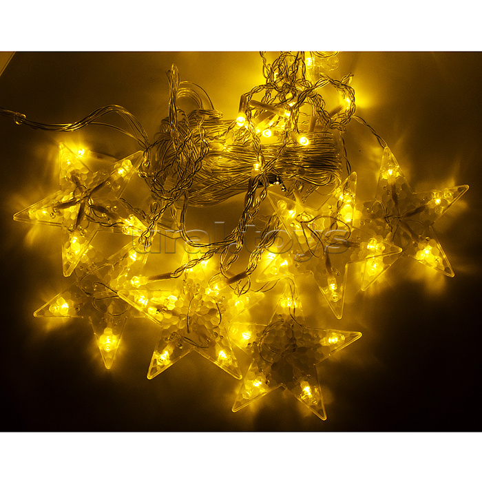 Электрогирлянда интерьерная "Звёздочки и снежинки" тёплый свет Электрогирлянда интерьерная "Звёздочки и снежинки" тёплый свет