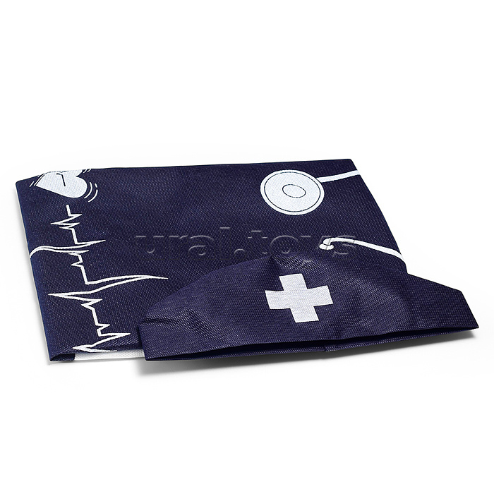 Набор "Медик" из 4 предметов: накидка, колпак, стетоскоп, очки синий