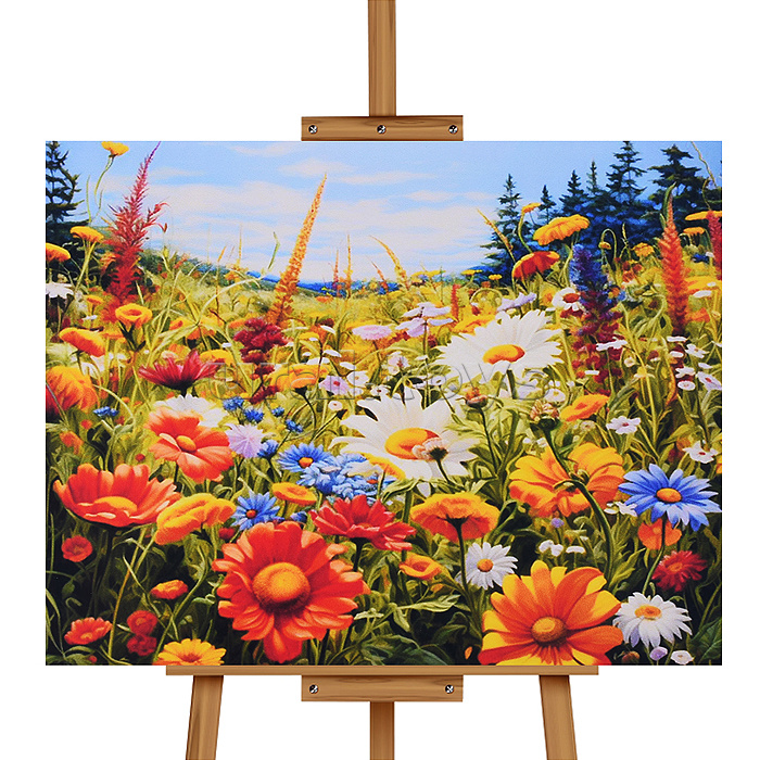 Мозаика алмазная "Цветочные луга" 30*40см.