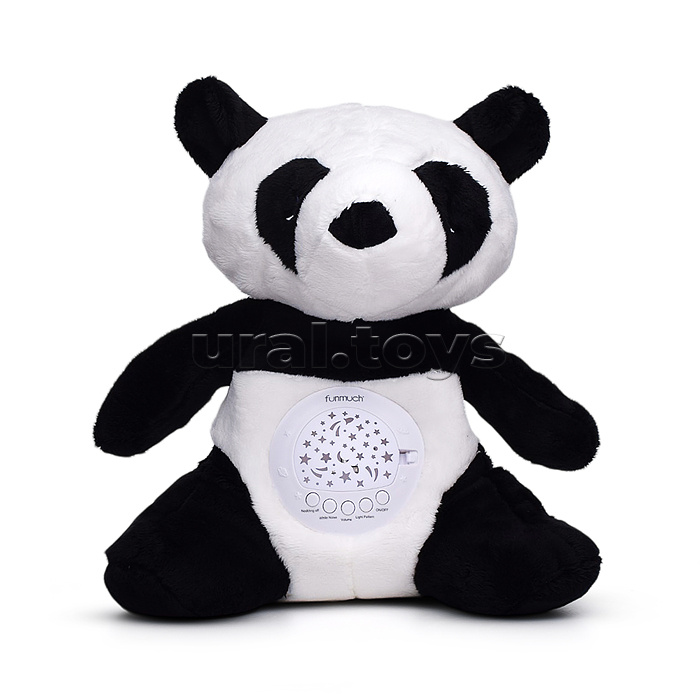 Медведь "Плюшевая панда" свет, звук, в коробке