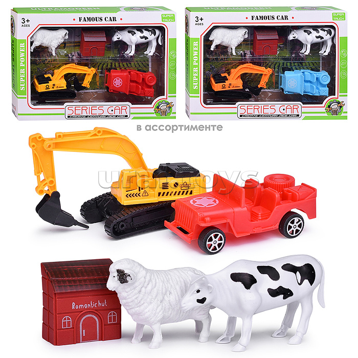 Набор машин "Юный фермер" в коробке