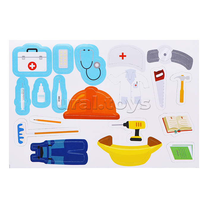 Игра магнитная "Одевашки. Профессии" Магнитные истории