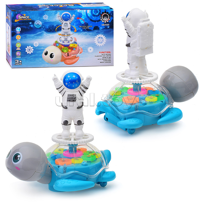 Интерактивная игрушка "Космонавт на черепахе" в коробке