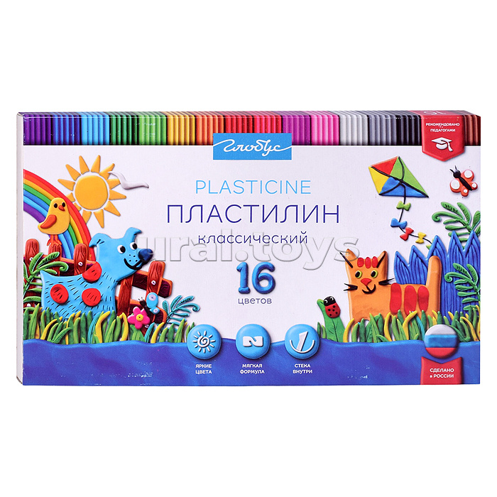 Пластилин классический 16 цв.