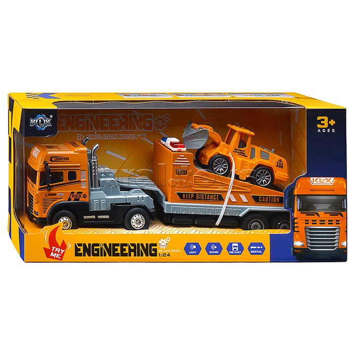 Эвакуатор "Спецтехника"  (свет, звук) в коробке