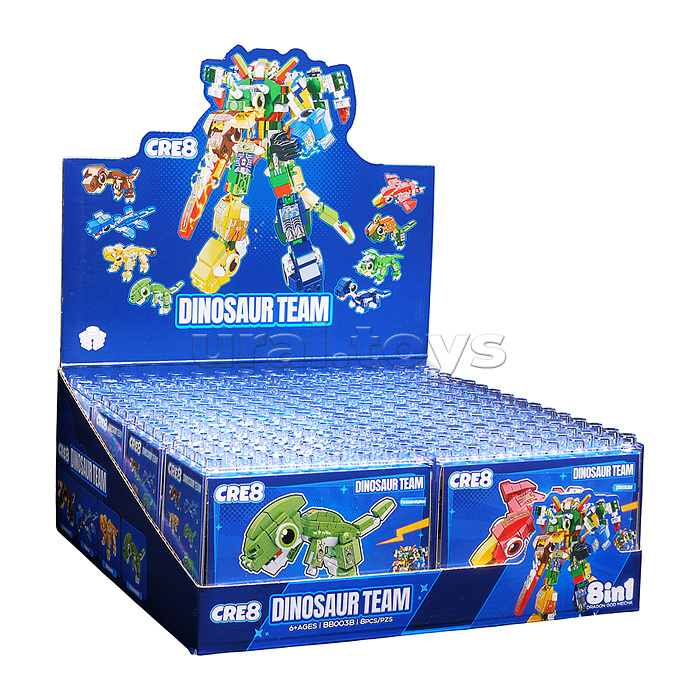 Конструктор "Робот-динозавр" 8 в 1 в коробке