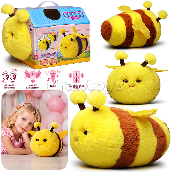 Пчела "Мия" (двигаются глаза, машет крыльями, записывает, поет) в коробке