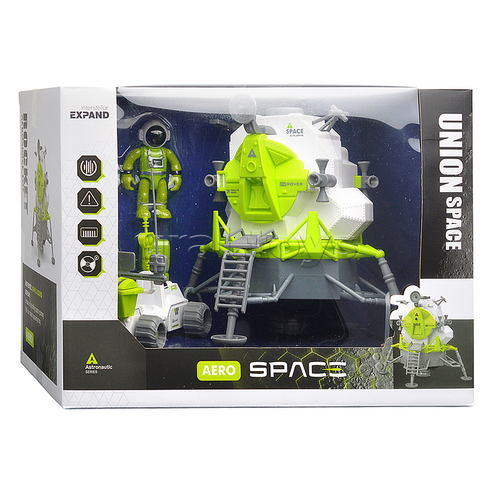 Космический корабль "Апполон и космо мобиль" в коробке