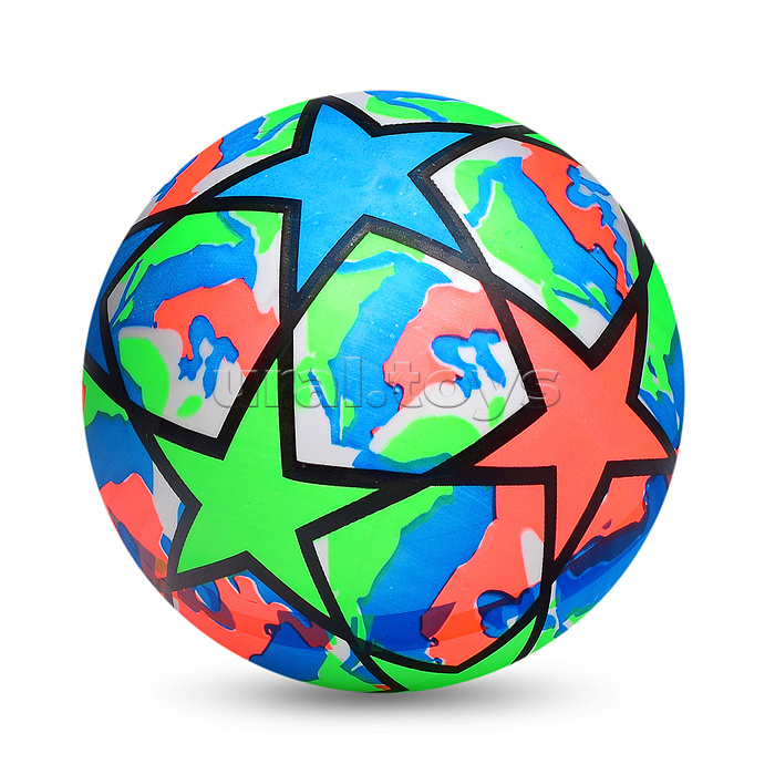Мяч надувной PVC "Цветные звезды" 22,5 см., 60 гр. (цвет микс)