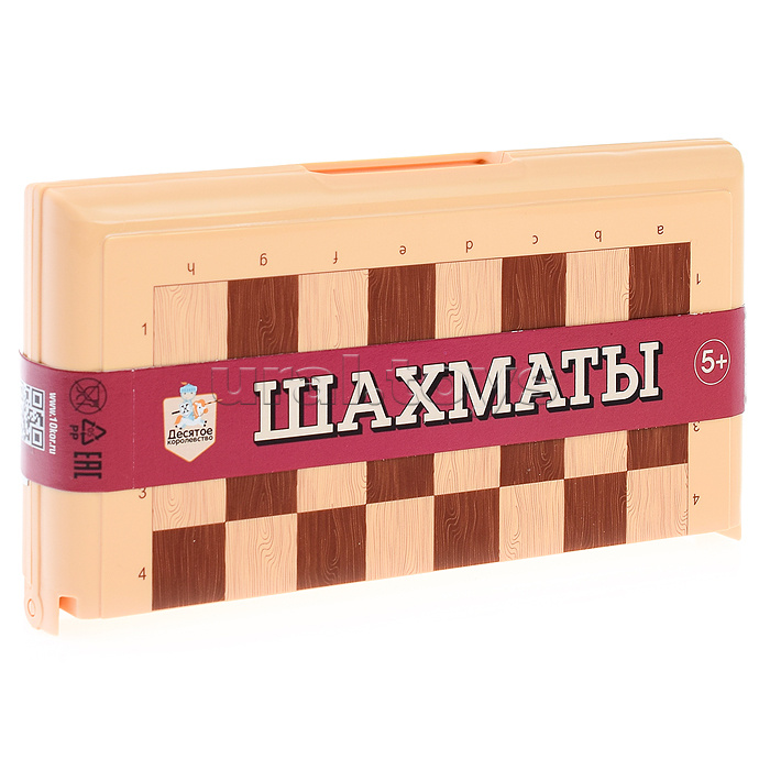 Игра настольная "Шахматы" в пласт.коробке (мал, беж)