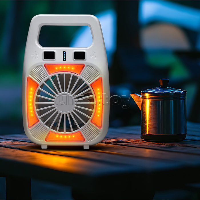 Фонарь аккумуляторный с вентилятором, 1800 мАч