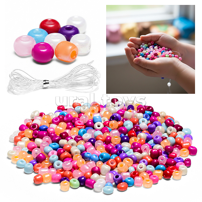 Набор для создания украшений "Яркие бусины" в пакете