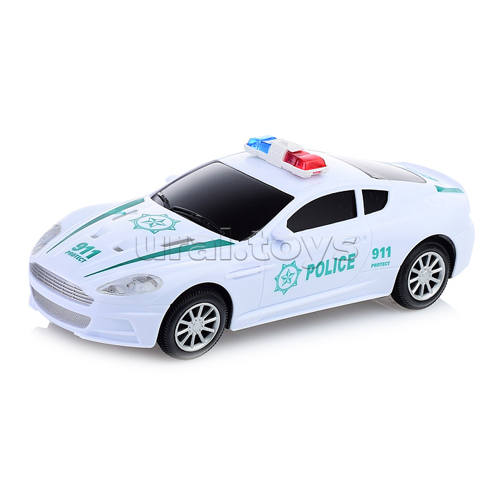 Машина "Полиция города" белая, на батарейках, в коробке