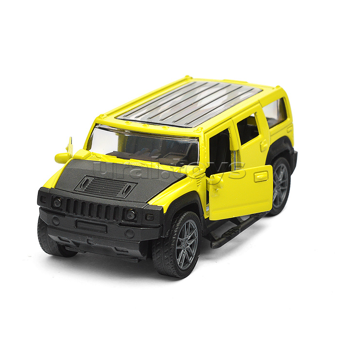 Жёлтая инерционная машинка Сафари die-cast,1:32, открывающиеся двери Жёлтая инерционная машинка Сафари die-cast,1:32, открывающиеся двери