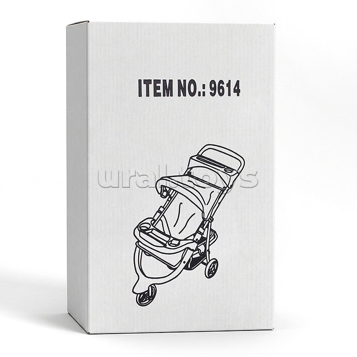 Коляская кукольная металлическая, 3-х колесная, с корзиной, козырьком и столиком