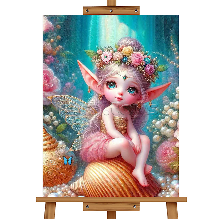 Мозаика алмазная "Маленький эльф" 20*30см.