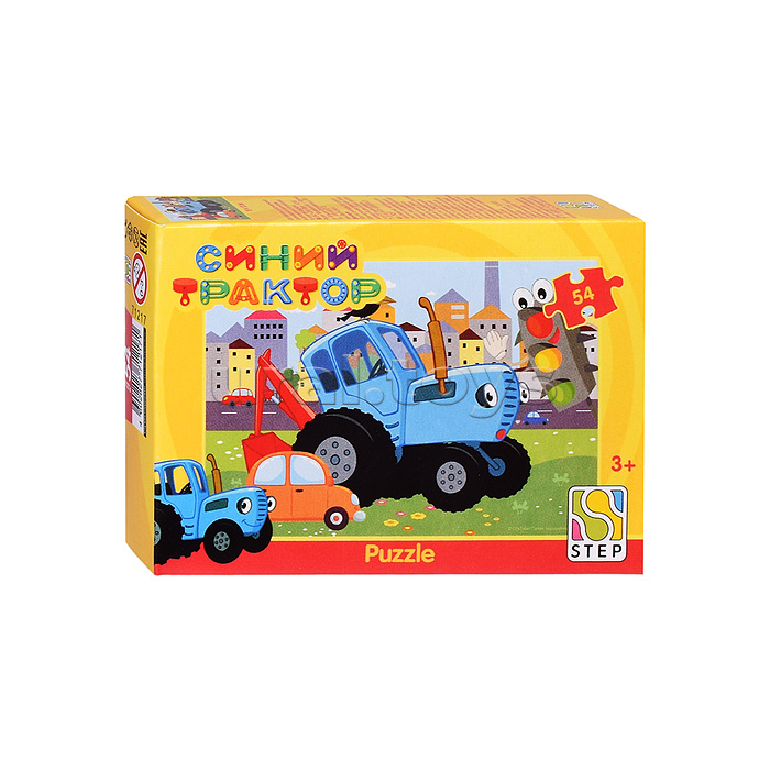 Пазл 54 "Синий трактор" (Биг Папа)