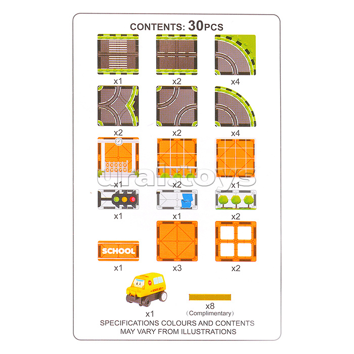 Конструктор "Мастер‑сцепка" (магнитный, 30 дет.) в коробке