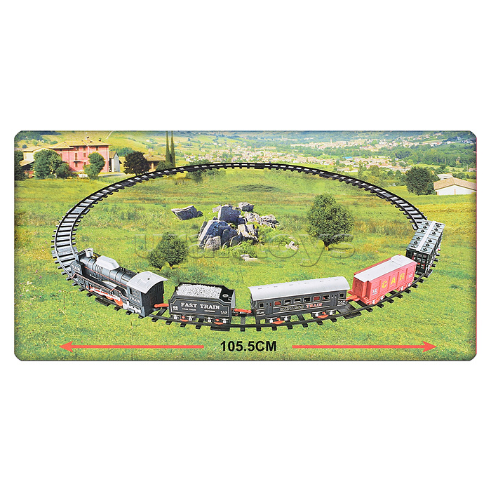 Железная дорога "Train electric steam-2" в коробке