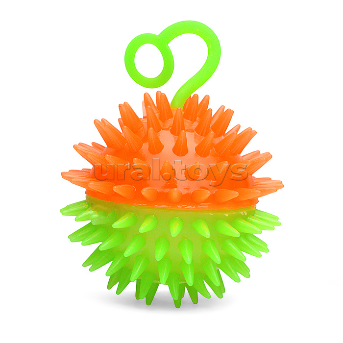 Мяч-еж "Цветные половинки" (6,5 см.) в коробке