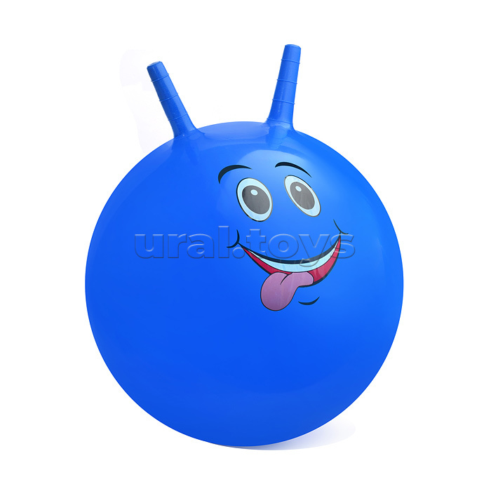 Мяч с рожками 65 см "Забавная рожица"