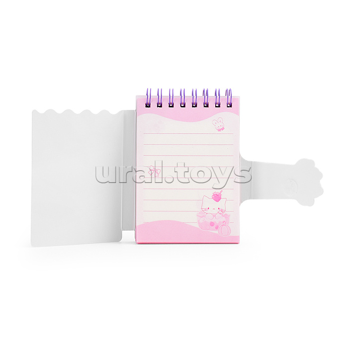 Блокнот 80л. "Лапки" на евроспирали 7.7х10.7 см, линованный внутренний блок,