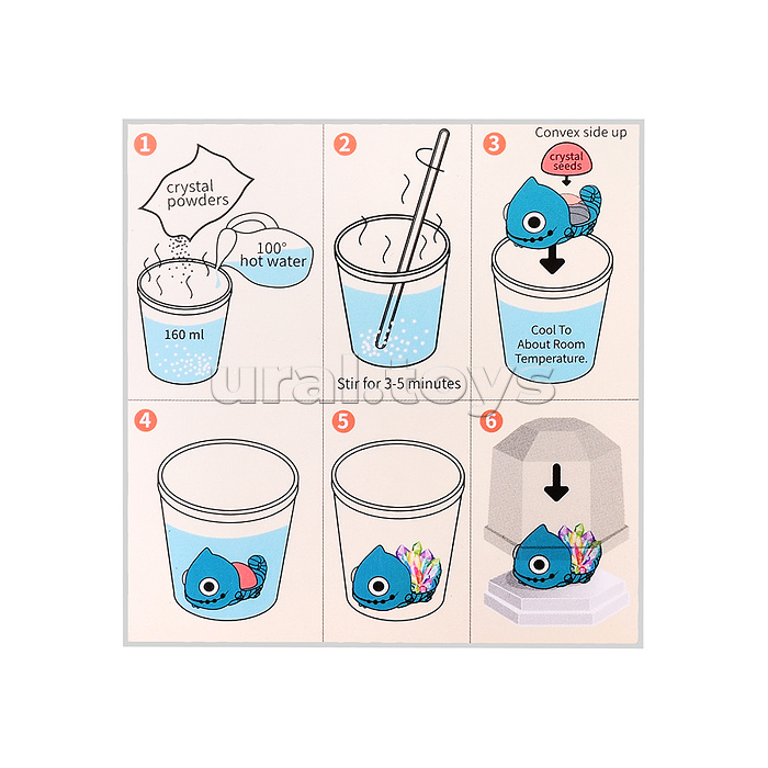 Набор творческая мастерская "Вырасти кристалл. Дино" в коробке