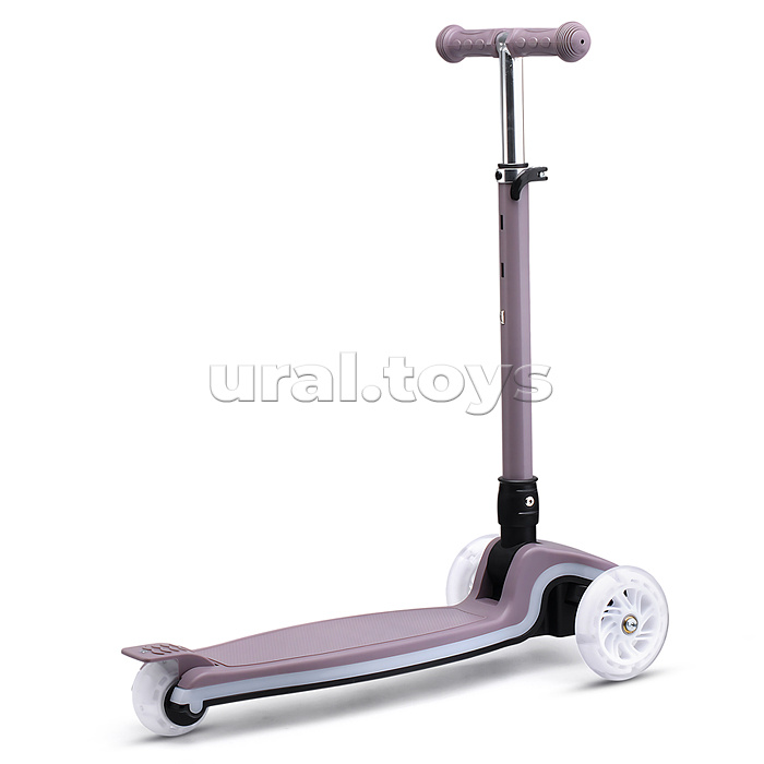 Самокат трёхколёсный ROCKET колёса световые PU, цвет мокко