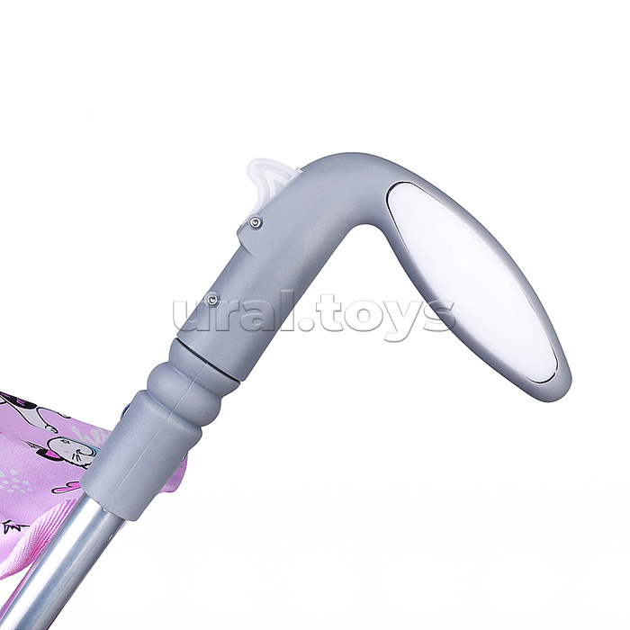 Коляская кукольная трость, металлическая, с корзиной