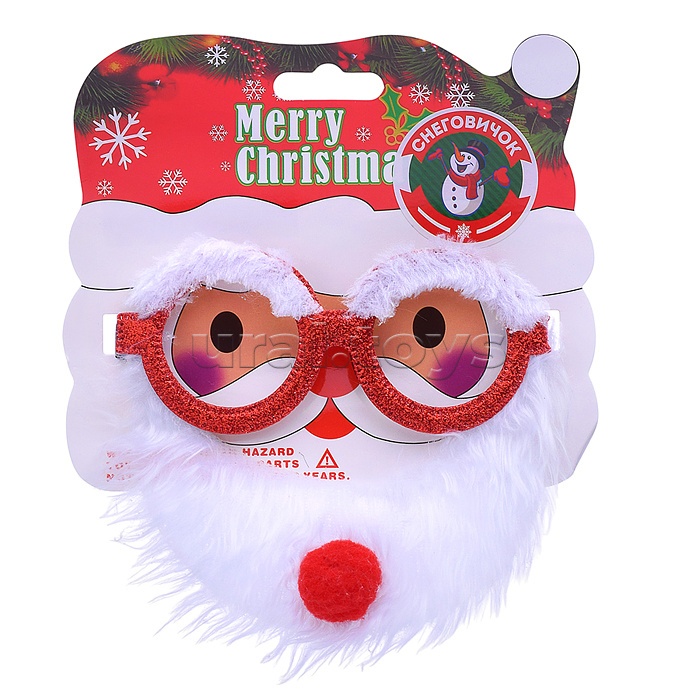 Очки карнавальные "Дедушка Мороз" в пакете