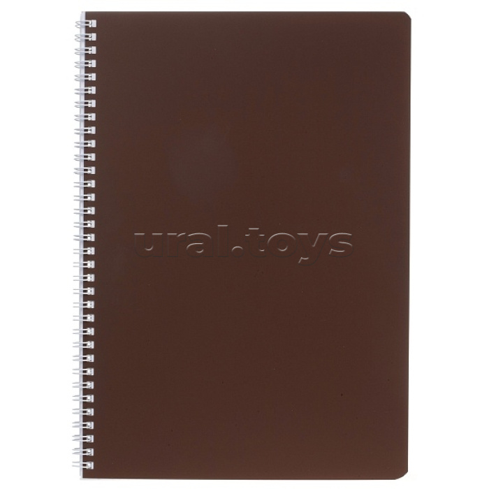 Тетрадь 96л. А4 клетка "Шоколадный мусс" на гребне перфорация на отрыв Soft-touch SoloMatt