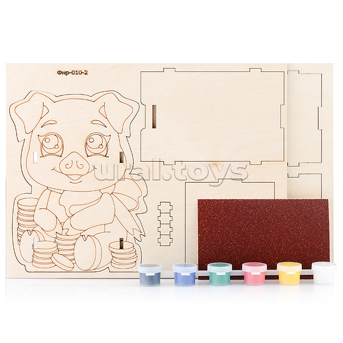 Роспись по дереву. Копилка "Свинка"