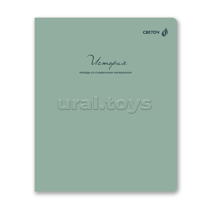 Тетрадь 48л. клетка "Лёгким почерком" История, на скобе,софт-тач ламинация