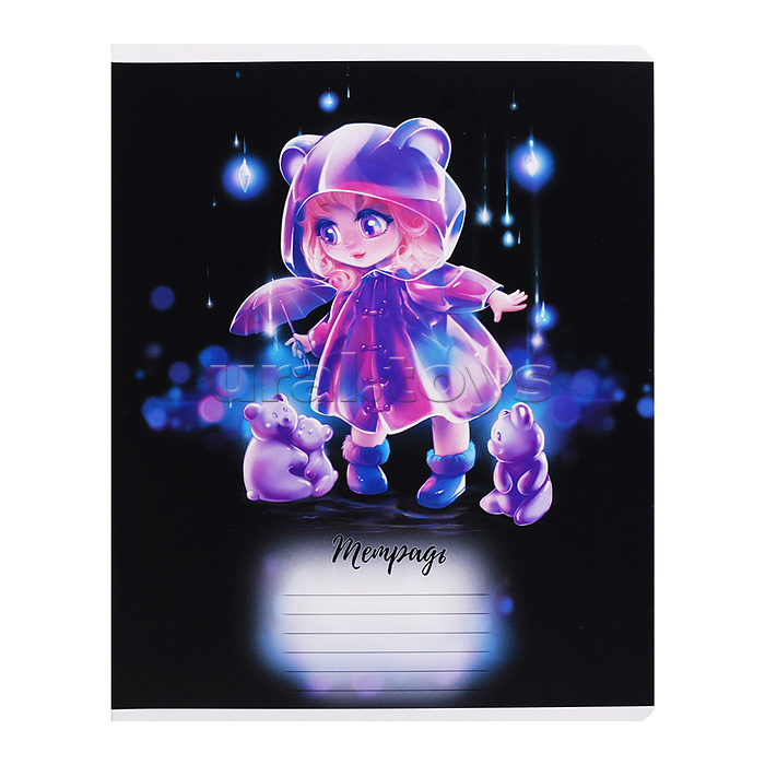 Тетрадь 12 л, клетка "Лоли" А5+, мягкий переплёт (2 скобы)