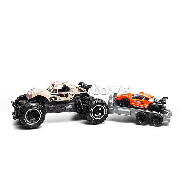 Машина "Вездеход с прицепом 5" р/у, 27 MHz, в коробке