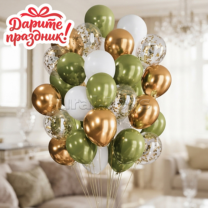 Украшение интерьерное Фонтан из шаров "Изумруды" 40 шт.