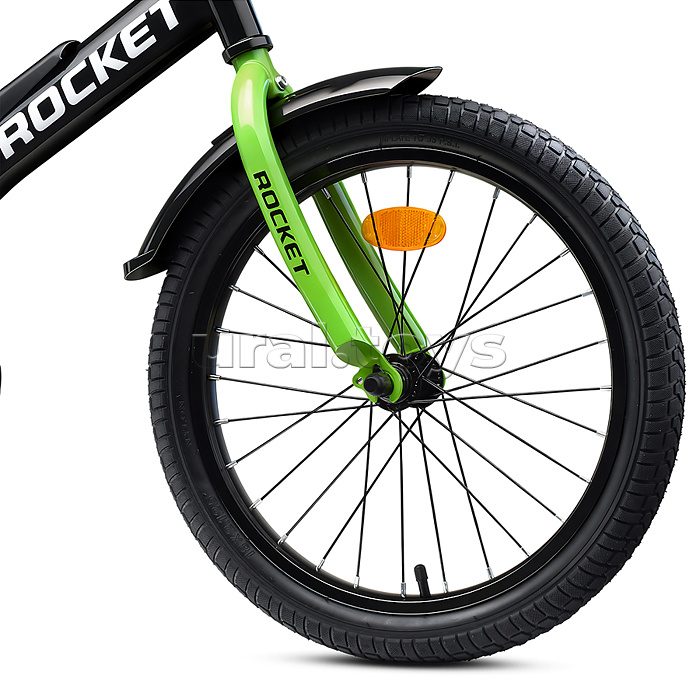 Велосипед 18" Rocket Phoenix, цвет черно/зеленый